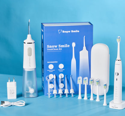 Snow Smile® Sonic elektrisk tannbørste og vannflosser – kombinert sett