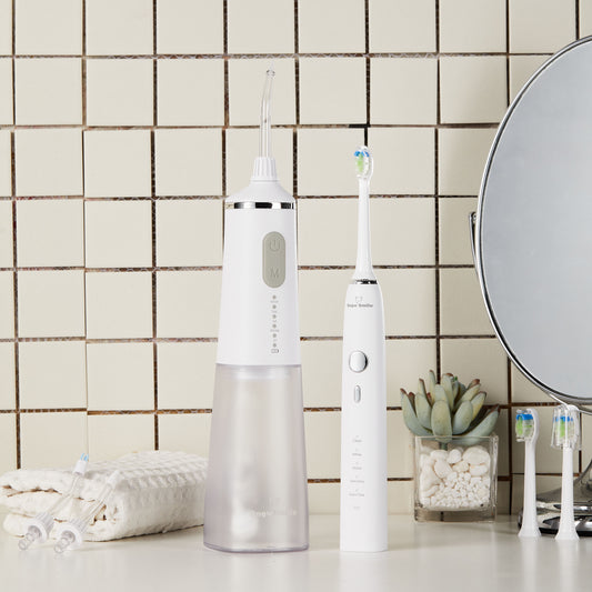 Snow Smile® Sonic elektrisk tannbørste og vannflosser – kombinert sett